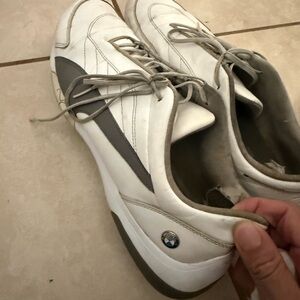 Men's White and Gray Athletic Shoes puma bmw workout shoes size 13